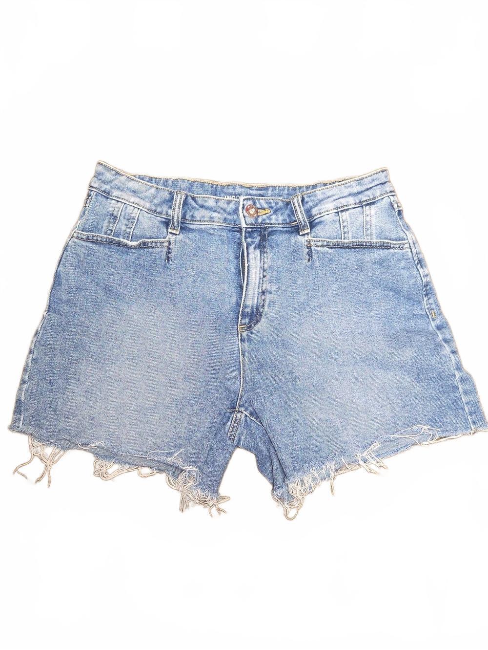 Inc Denim | High Rise Jean Shorts With Frayed Hem | 8